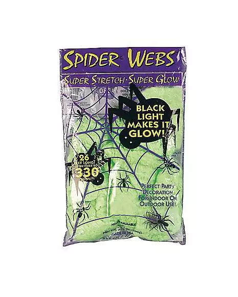 Superstrech Glow in the Dark Spider Web Decoration Superstrech Glow In The Dark Spider Web Decoration -Cosplay Shop 00158261 a
