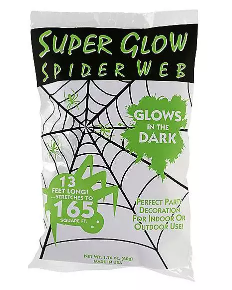 Glow in the Dark Spider Web Decoration Glow In The Dark Spider Web Decoration -Cosplay Shop 01078641 a