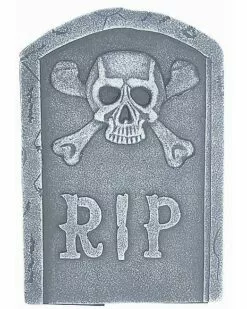 15 Inch Skull And Bones Tombstone