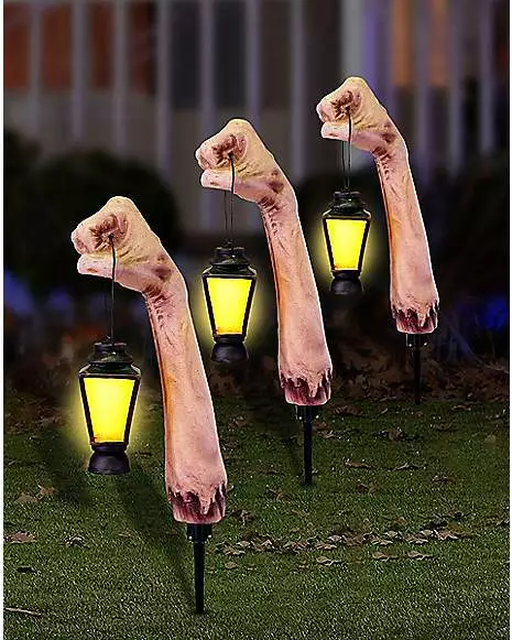 LED Zombie Arm Pathway Markers 3 Pack LED Zombie Arm Pathway Markers 3 Pack -Cosplay Shop 01316231 a