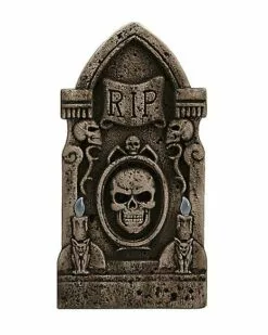 Light Up Skull Tombstone