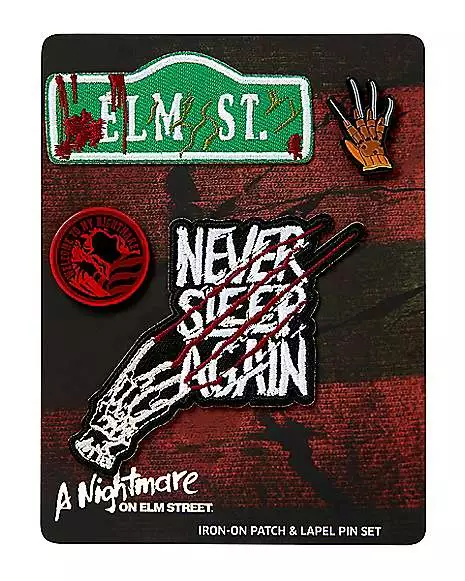 Freddy Krueger Pin and Patch Set - A Nightmare on Elm Street Freddy Krueger Pin And Patch Set - A Nightmare On Elm Street -Cosplay Shop 01390871 a