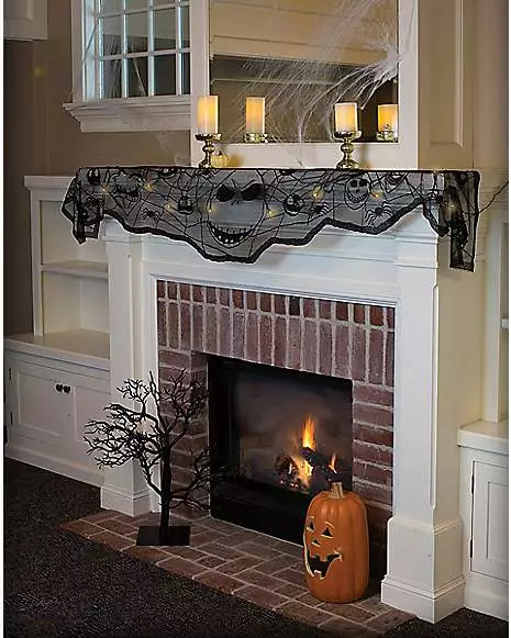 Light Up LED Jack Skellington Mantel Scarf Decorations - The Nightmare Light Up LED Jack Skellington Mantel Scarf Decorations - The Nightmare -Cosplay Shop 01398551 a