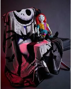 Jack And Sally Reversible Fleece Blanket - The Nightmare Before Christ -Cosplay Shop 01414473 d