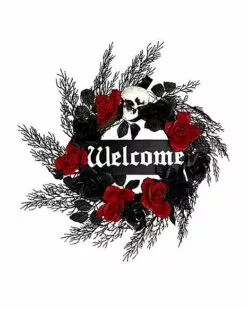 Gothic Romance Skull Wreath