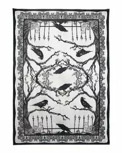 Dark Forest Raven Tablecloth