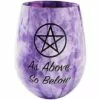 Pentagram Stemless Wine Glass - 22 Oz.
