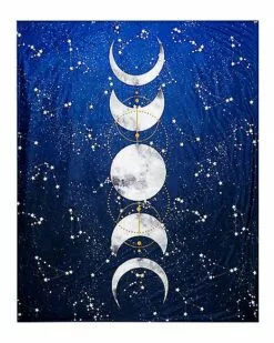 Tarot Moonphase Fleece Blanket