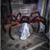 21 Inch LED Red And Black Jumping Spider Animatronic
