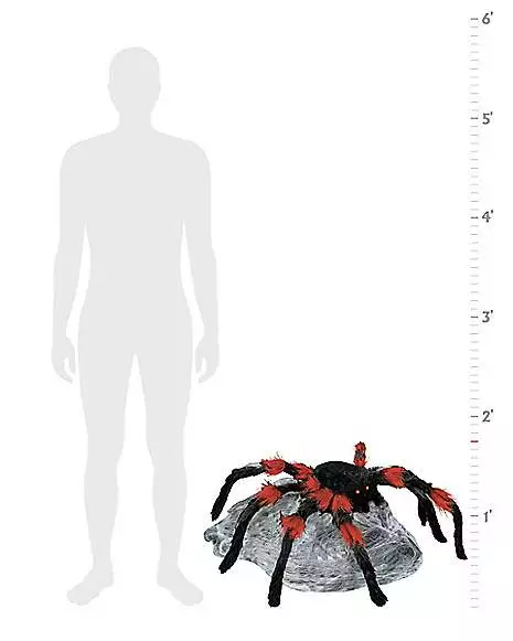 21 Inch LED Red and Black Jumping Spider Animatronic 21 Inch LED Red And Black Jumping Spider Animatronic -Cosplay Shop 01463447 b 1