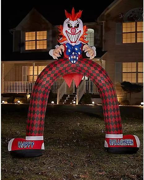 12 Ft LED Scary Clown Archway Inflatable Decoration 12 Ft LED Scary Clown Archway Inflatable Decoration -Cosplay Shop 01476605 a