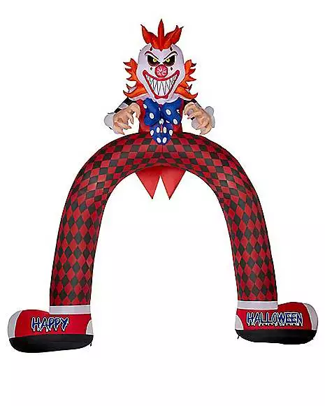 12 Ft LED Scary Clown Archway Inflatable Decoration 12 Ft LED Scary Clown Archway Inflatable Decoration -Cosplay Shop 01476605 b
