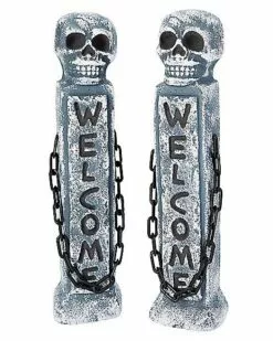 21 Inch Welcome Tombstone Pillars