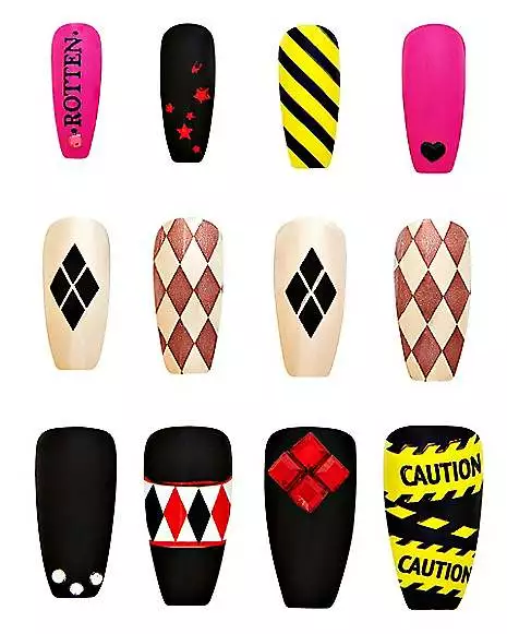 Harley Quinn Press On Nails - Birds of Prey Harley Quinn Press On Nails - Birds Of Prey -Cosplay Shop 01486414 a