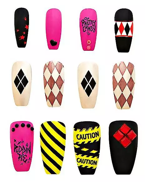 Harley Quinn Press On Nails - Birds of Prey Harley Quinn Press On Nails - Birds Of Prey -Cosplay Shop 01486414 b