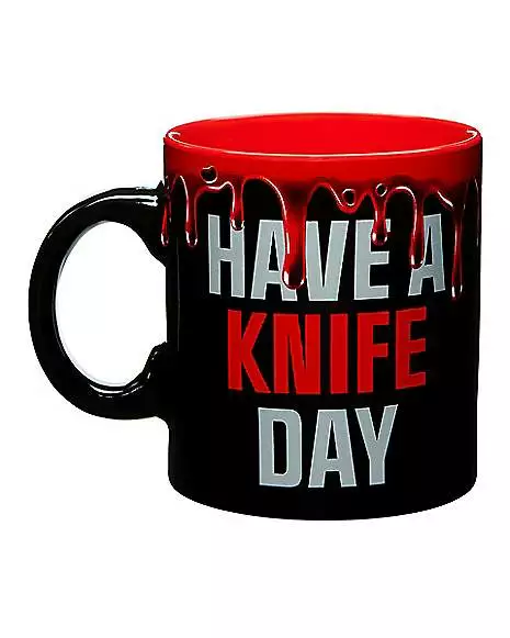 Have a Knife Day Mug 20 oz. - Halloween Have A Knife Day Mug 20 Oz. - Halloween -Cosplay Shop 01493204 b