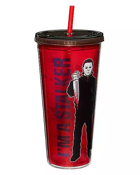 Stalker Not A Talker Michael Myers Tumbler 20 oz. - Halloween Stalker Not A Talker Michael Myers Tumbler 20 Oz. - Halloween -Cosplay Shop 01497155 a