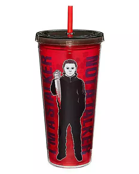 Stalker Not A Talker Michael Myers Tumbler 20 oz. - Halloween Stalker Not A Talker Michael Myers Tumbler 20 Oz. - Halloween -Cosplay Shop 01497155 b