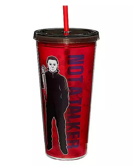 Stalker Not A Talker Michael Myers Tumbler 20 oz. - Halloween Stalker Not A Talker Michael Myers Tumbler 20 Oz. - Halloween -Cosplay Shop 01497155 c