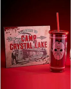 Jason Voorhees Jersey Cup With Straw 20 Oz. - Friday The 13th -Cosplay Shop 01497197 c