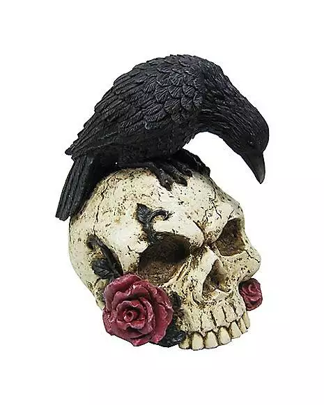 Gothic Noir Raven Skull Table Topper Gothic Noir Raven Skull Table Topper -Cosplay Shop 01502251 a