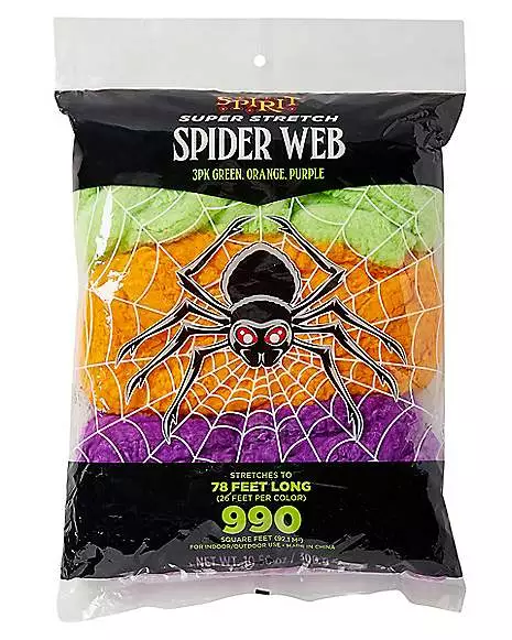 Multi-Pack Colored Spider Web Decoration Multi-Pack Colored Spider Web Decoration -Cosplay Shop 01511930 a