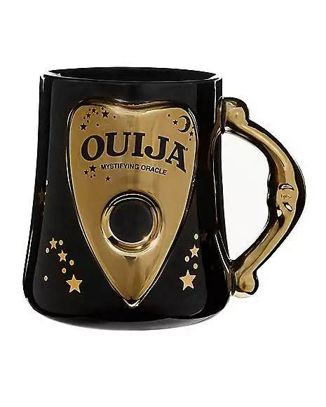 Black and Gold Ouija Molded Coffee Mug - 23 oz. Black And Gold Ouija Molded Coffee Mug - 23 Oz. -Cosplay Shop 01513472 a