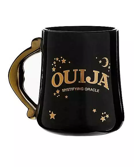 Black and Gold Ouija Molded Coffee Mug - 23 oz. Black And Gold Ouija Molded Coffee Mug - 23 Oz. -Cosplay Shop 01513472 b