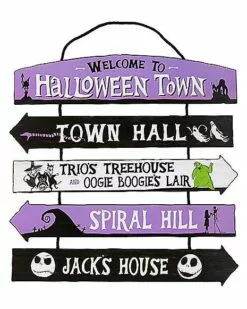 Halloween Town Ladder Sign - The Nightmare Before Christmas