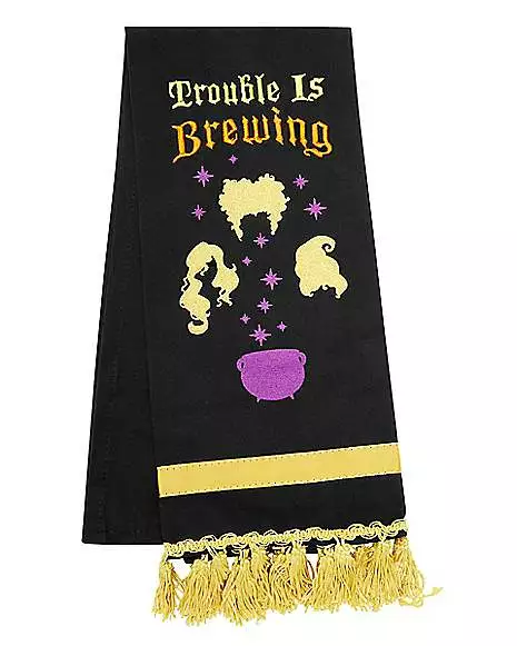 Trouble is Brewing and Amuck Amuck Dishtowels 2 Pack - Hocus Pocus Trouble Is Brewing And Amuck Amuck Dishtowels 2 Pack - Hocus Pocus -Cosplay Shop 01522374 b
