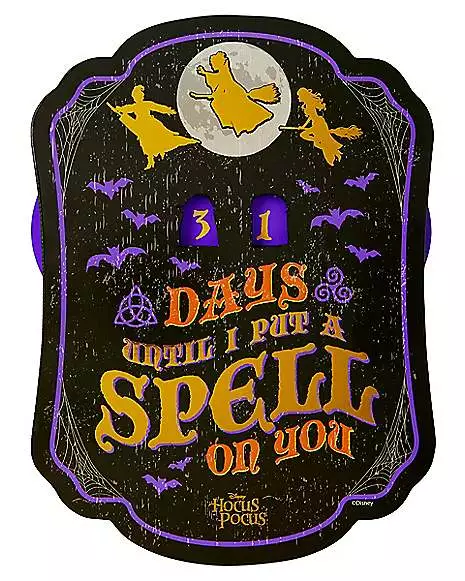 Hocus Pocus Halloween Countdown Sign - Disney Hocus Pocus Halloween Countdown Sign - Disney -Cosplay Shop 01526896 a