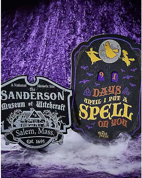 Hocus Pocus Halloween Countdown Sign - Disney Hocus Pocus Halloween Countdown Sign - Disney -Cosplay Shop 01526896 b