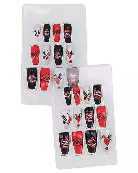 Harley Quinn Press On Nails - The Suicide Squad Harley Quinn Press On Nails - The Suicide Squad -Cosplay Shop 01529817 a