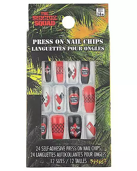Harley Quinn Press On Nails - The Suicide Squad Harley Quinn Press On Nails - The Suicide Squad -Cosplay Shop 01529817 b