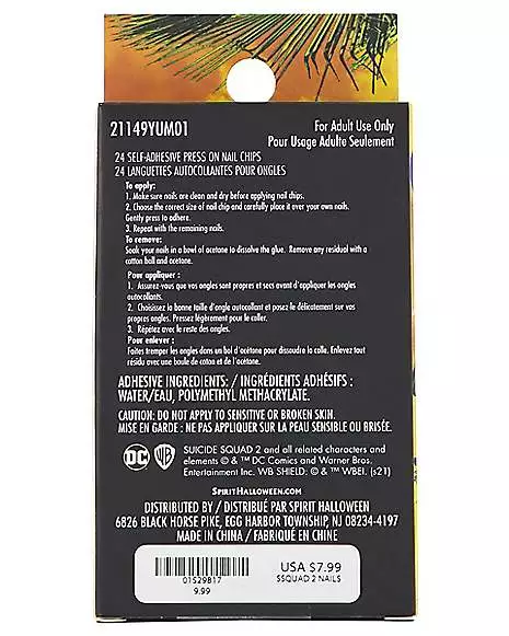 Harley Quinn Press On Nails - The Suicide Squad Harley Quinn Press On Nails - The Suicide Squad -Cosplay Shop 01529817 c