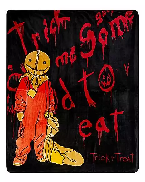 Sam Reversible Fleece Blanket - Trick 'r Treat Sam Reversible Fleece Blanket - Trick 'r Treat -Cosplay Shop 01530880 a