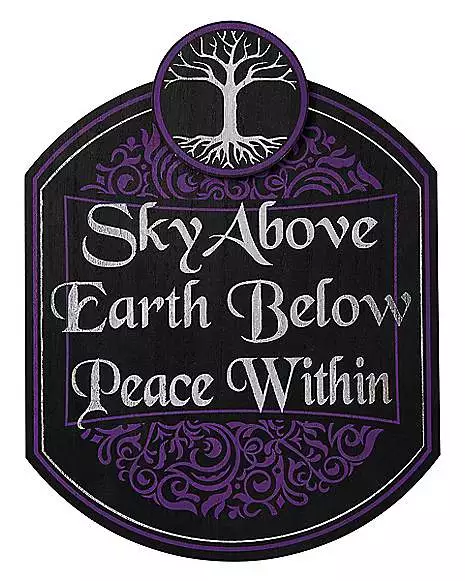Sky Above Earth Below Peace Within Sign Sky Above Earth Below Peace Within Sign -Cosplay Shop 01540087 a