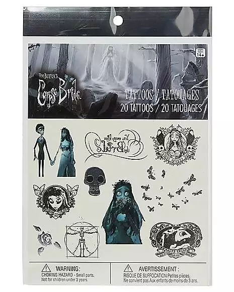 Corpse Bride Temporary Tattoos Corpse Bride Temporary Tattoos -Cosplay Shop 01542885 b
