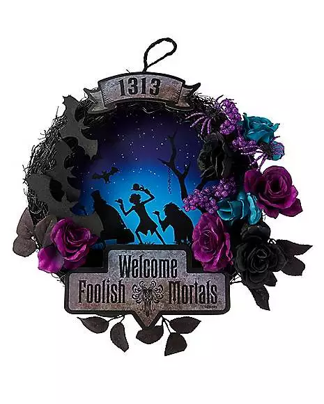 Light-Up Welcome Foolish Mortals Wreath - The Haunted Mansion Light-Up Welcome Foolish Mortals Wreath - The Haunted Mansion -Cosplay Shop 01547314 a