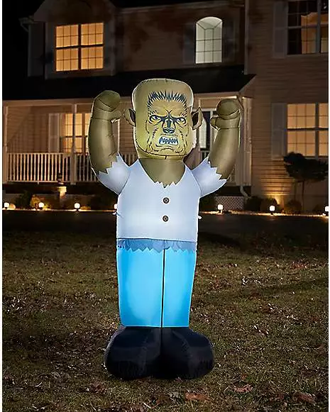 8 Ft Light-Up Wolfman Inflatable Decoration 8 Ft Light-Up Wolfman Inflatable Decoration -Cosplay Shop 01547462 a