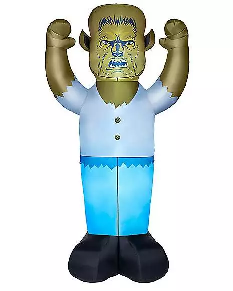 8 Ft Light-Up Wolfman Inflatable Decoration 8 Ft Light-Up Wolfman Inflatable Decoration -Cosplay Shop 01547462 c