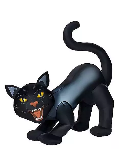 4 Ft Light-Up Scary Cat Inflatable - Decorations 4 Ft Light-Up Scary Cat Inflatable - Decorations -Cosplay Shop 01547488 b