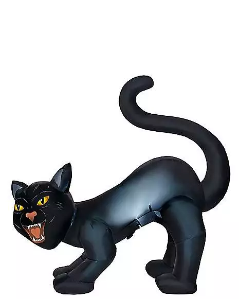 4 Ft Light-Up Scary Cat Inflatable - Decorations 4 Ft Light-Up Scary Cat Inflatable - Decorations -Cosplay Shop 01547488 c