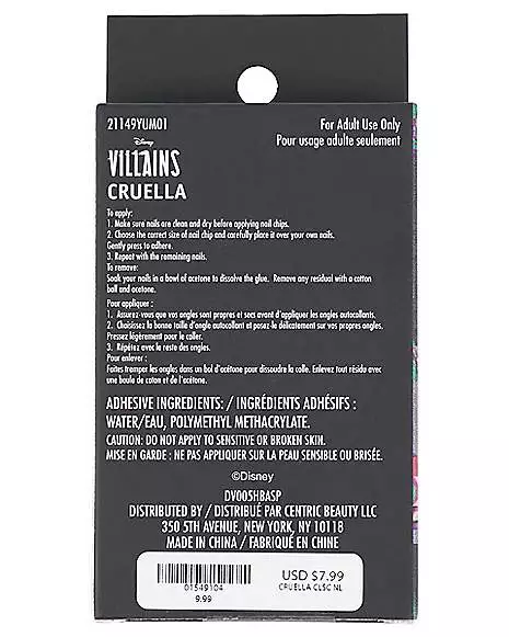 Classic Cruella Press On Nails - Disney Cruella Classic Cruella Press On Nails - Disney Cruella -Cosplay Shop 01549104 c