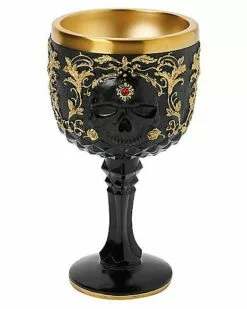 Gothic Noir Skull Goblet