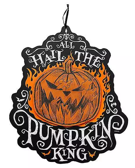 All Hail The Pumpkin King Sign - The Nightmare Before Christmas All Hail The Pumpkin King Sign - The Nightmare Before Christmas -Cosplay Shop 01582667 a
