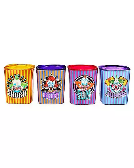 Killer Klowns from Outer Space Mini Glass Set 2 oz. - 4 Pack Killer Klowns From Outer Space Mini Glass Set 2 Oz. - 4 Pack -Cosplay Shop 01591130 a