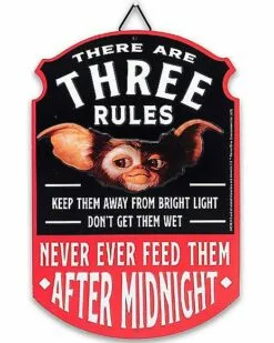 Three Rules Gizmo Sign - Gremlins