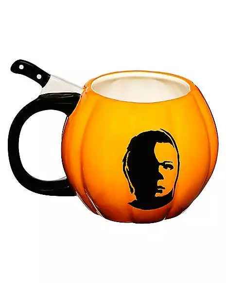 Michael Myers Pumpkin Molded Coffee Mug 20 oz. - Halloween Michael Myers Pumpkin Molded Coffee Mug 20 Oz. - Halloween -Cosplay Shop 01591957 b