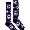Jack Skellington Striped Knee High Socks - The Nightmare Before Christ